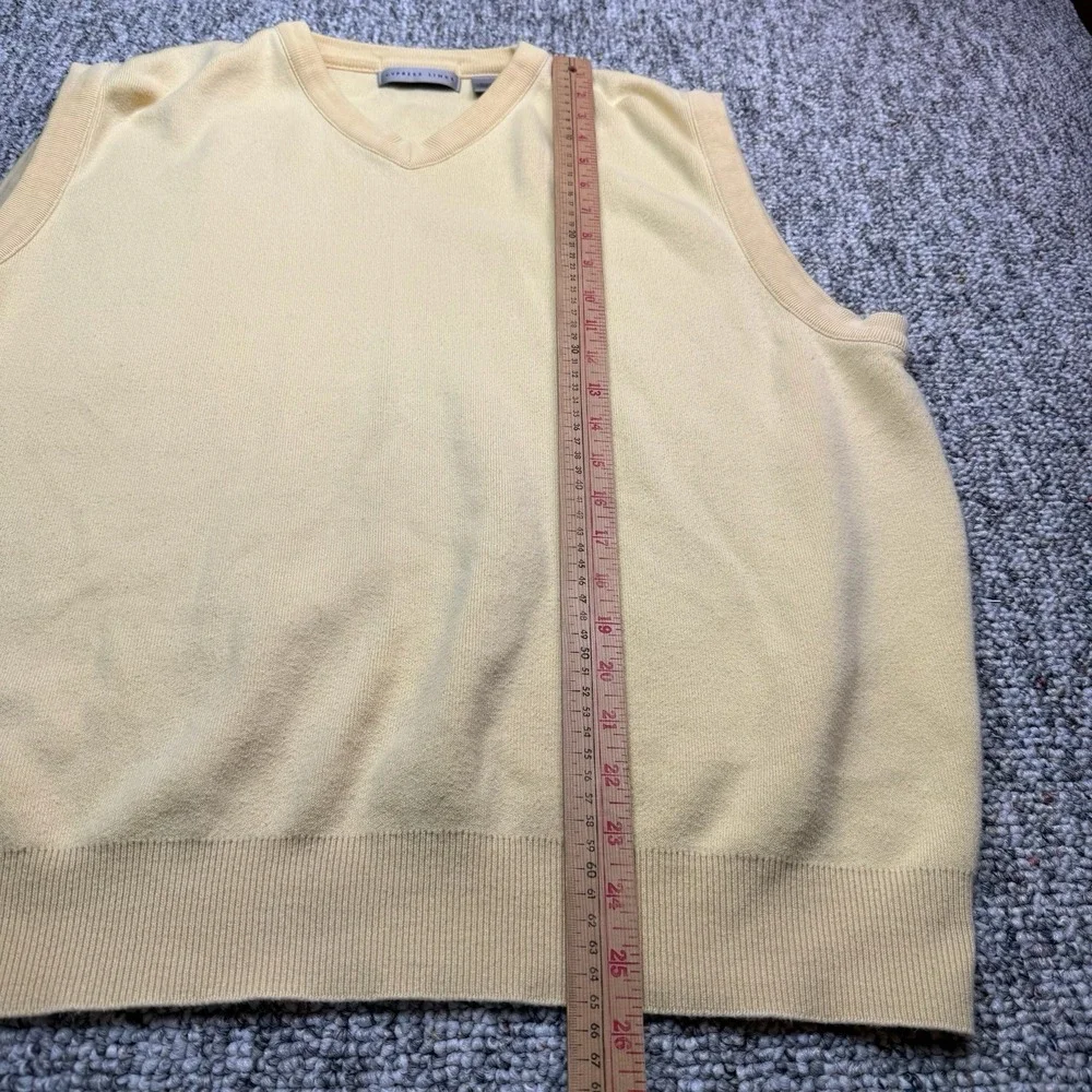 Vintage Cypress Links Sweater Vest Mens XL Golf Yellow Made In USA